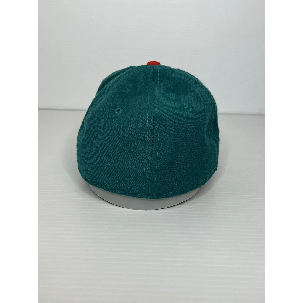 Vtg 90's Miami Dolphins Script Hat Sports Specialties 100% Wool Fitted Size 7